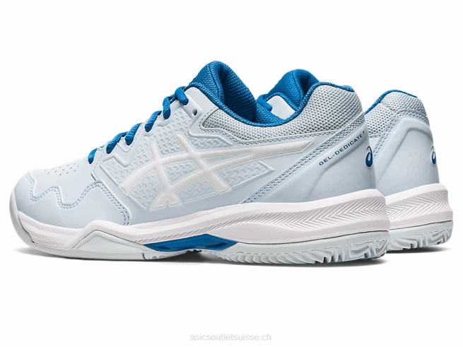 gel-dedicate 7 argile ciel/blanc Asics L6N0K2544