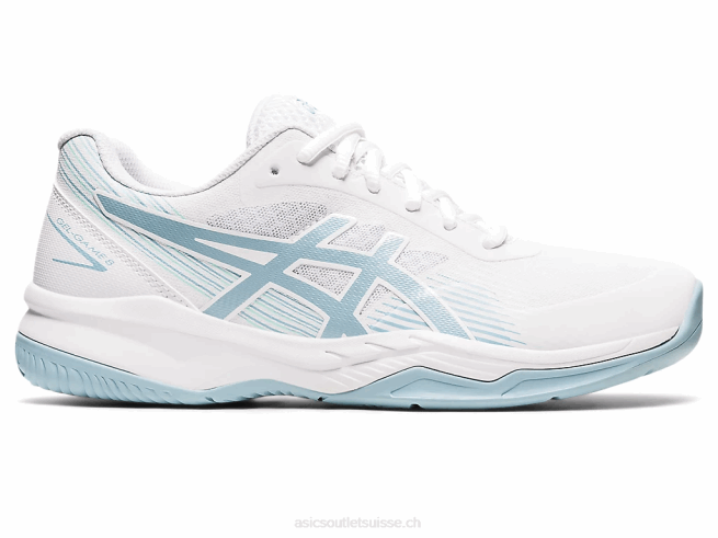 gel-jeu 8 blanc/bleu fumé Asics L6N0K3192