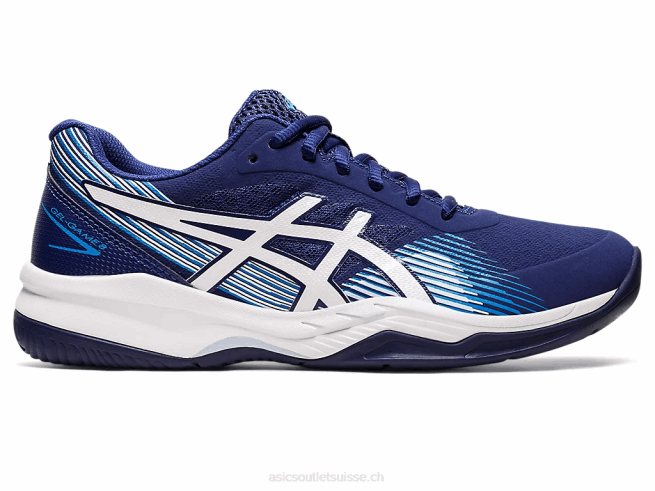 gel-jeu 8 bleu marine/blanc Asics L6N0K3098