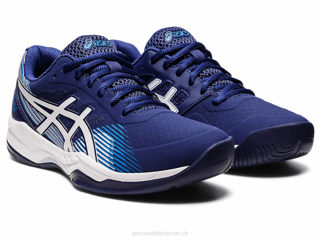gel-jeu 8 bleu marine/blanc Asics L6N0K3098