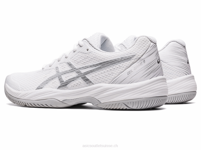 gel-jeu 9 blanc/argent pur Asics L6N0K2417
