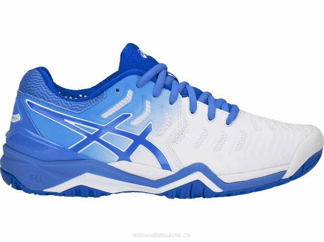gel-résolution 7 côte blanche/bleue Asics L6N0K4214