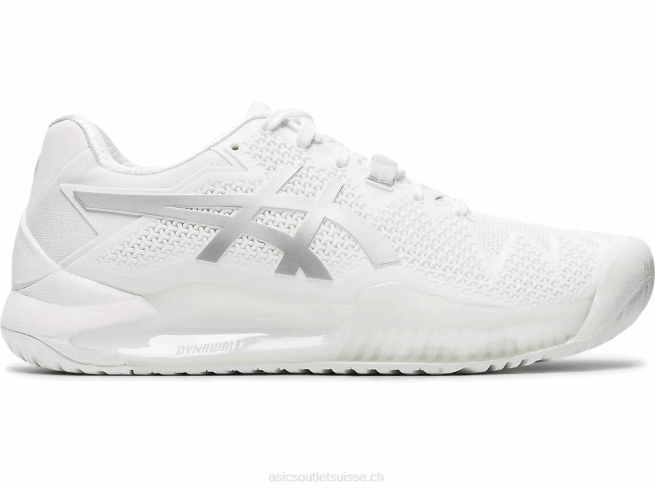 gel-résolution 8 blanc/argent pur Asics L6N0K4186
