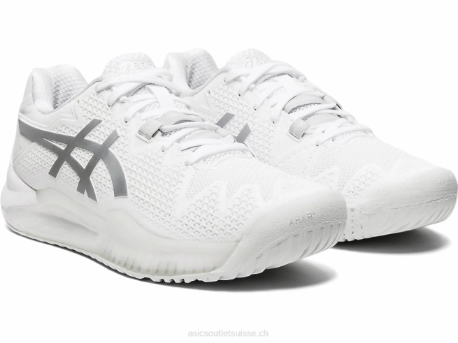 gel-résolution 8 blanc/argent pur Asics L6N0K4186