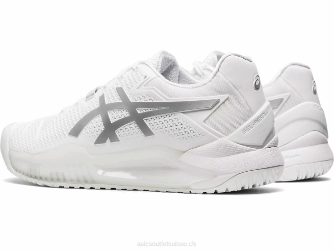 gel-résolution 8 blanc/argent pur Asics L6N0K4186