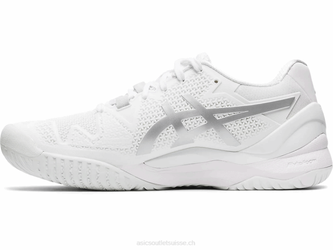 gel-résolution 8 blanc/argent pur Asics L6N0K4186