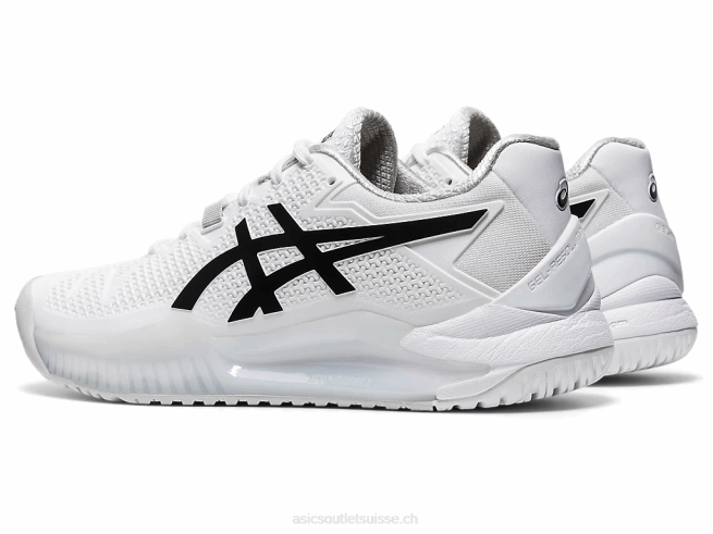gel-résolution 8 blanc noir Asics L6N0K4152