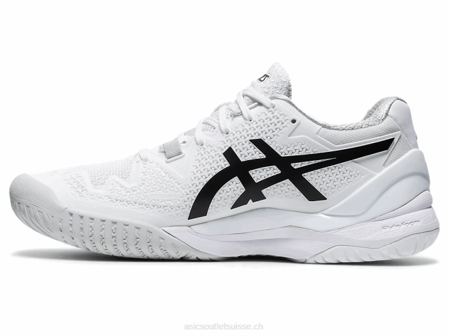 gel-résolution 8 blanc noir Asics L6N0K4152