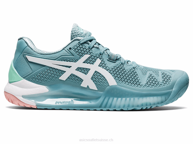 gel-résolution 8 bleu fumé/blanc Asics L6N0K2957