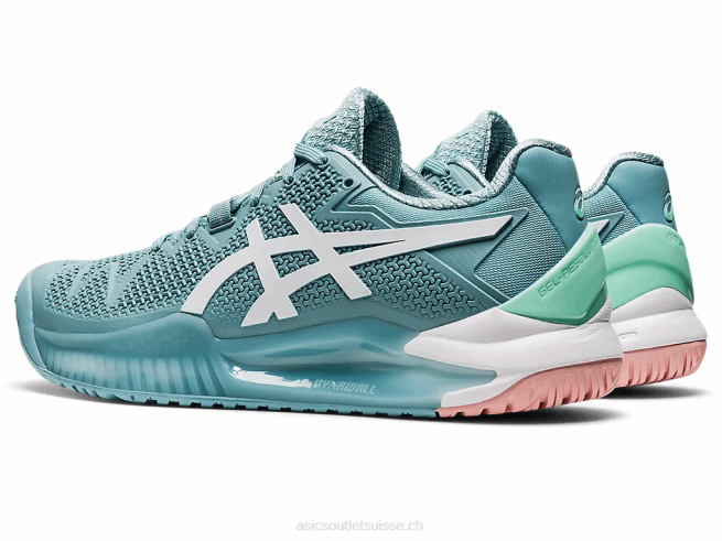 gel-résolution 8 bleu fumé/blanc Asics L6N0K2957