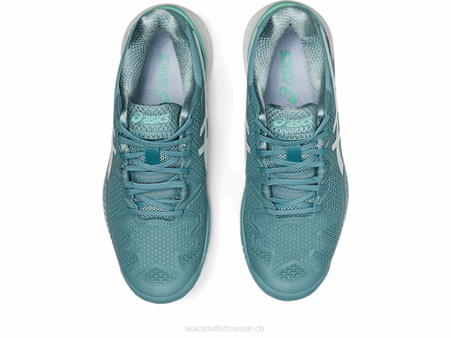 gel-résolution 8 bleu fumé/blanc Asics L6N0K2957