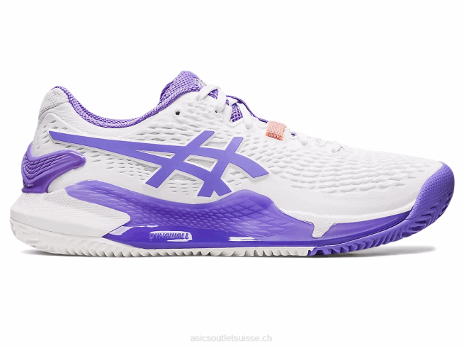 gel-résolution 9 argile blanc/améthyste Asics L6N0K2452