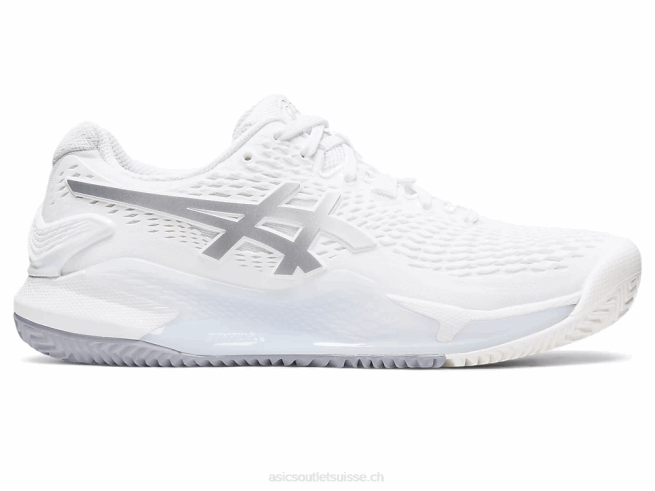 gel-résolution 9 argile blanc/argent pur Asics L6N0K2459