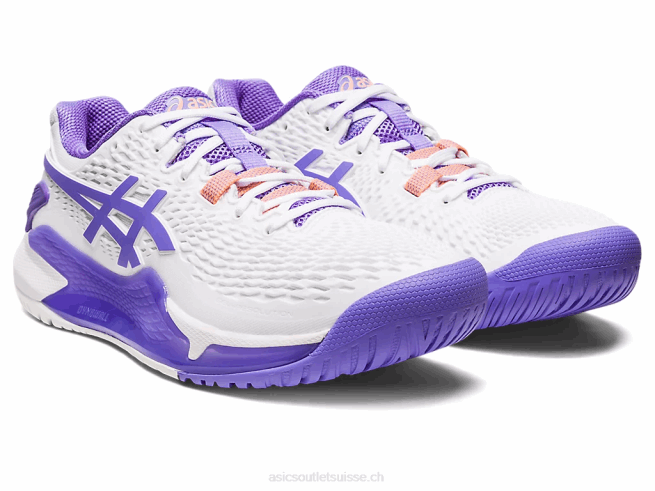 gel-résolution 9 blanc/améthyste Asics L6N0K2427