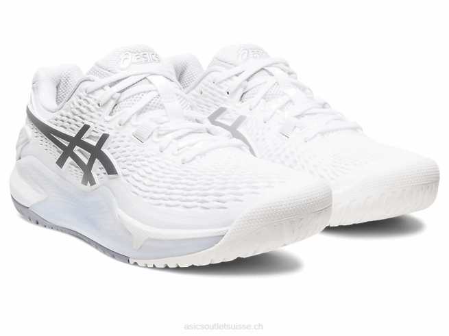gel-résolution 9 blanc/argent pur Asics L6N0K2390