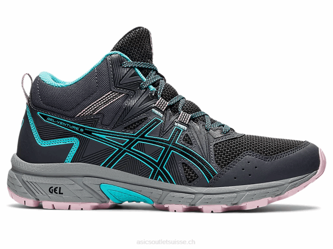 gel-venture 8 mt gris graphite/menthe glacée Asics L6N0K3566