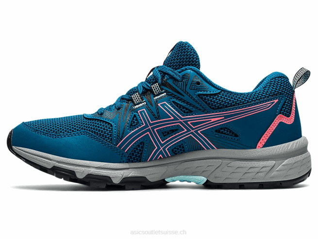 gel-venture 8 sarcelle d'eau profonde/corail flamboyant Asics L6N0K3612