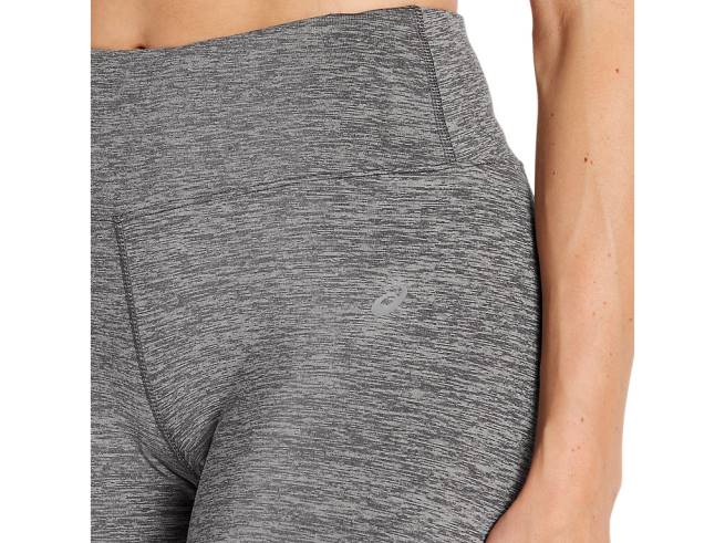 collant 7/8 femme chiné gris foncé Asics L6N0K4136