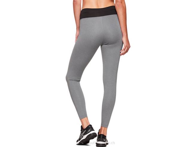 collant fietro femme gris foncé chiné/noir Asics L6N0K4139