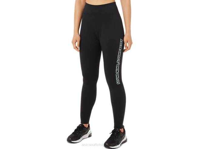 collant graphique à logo pour femmes performance noir Asics L6N0K3384