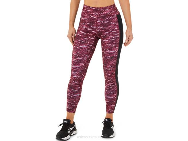 collant kate 7/8 femme mars profond/brume multi Asics L6N0K3658