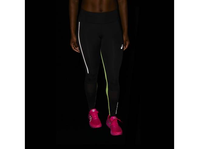 collant lite-show femme performance noir/vert citron Asics L6N0K3484