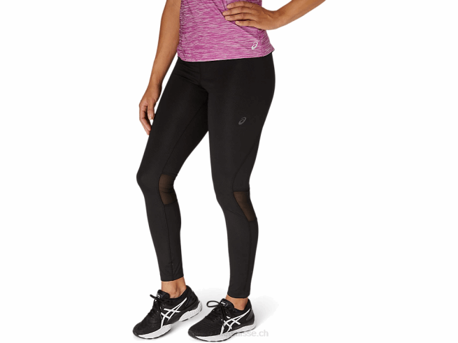 collant mode femme 7/8 gaufrage noir de performance Asics L6N0K4108
