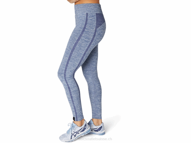 collant sans couture femme tonnerre bleu Asics L6N0K3665