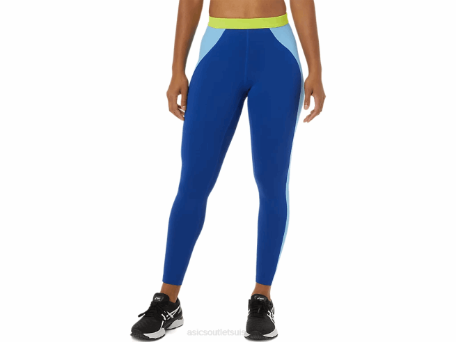 le nouveau collant réutilisé pour femmes bleu/ciel arctique/gecko vert Asics L6N0K3825