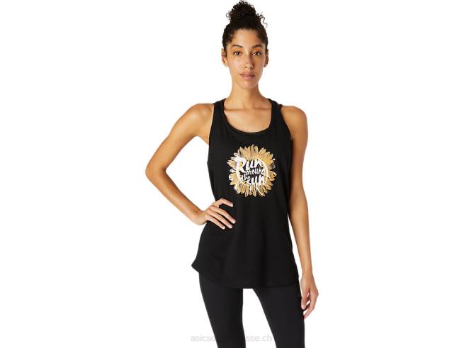 course féminine autour du soleil dos nageur performance noir Asics L6N0K4104