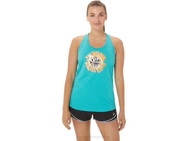 course féminine autour du soleil dos nageur verre de mer Asics L6N0K3013