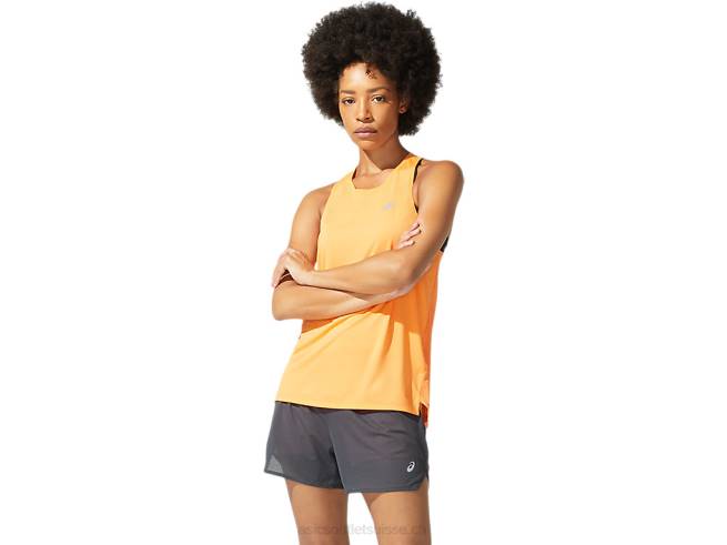 course femme sans manches pêche au soleil Asics L6N0K3948