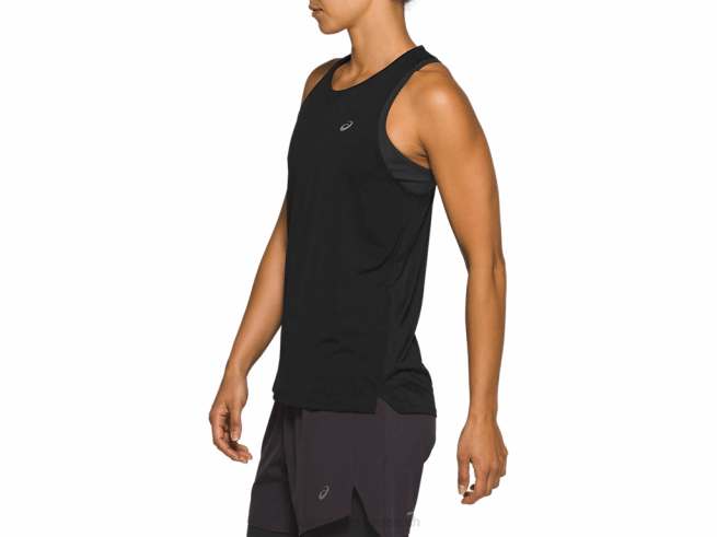 course femme sans manches performance noir Asics L6N0K4184