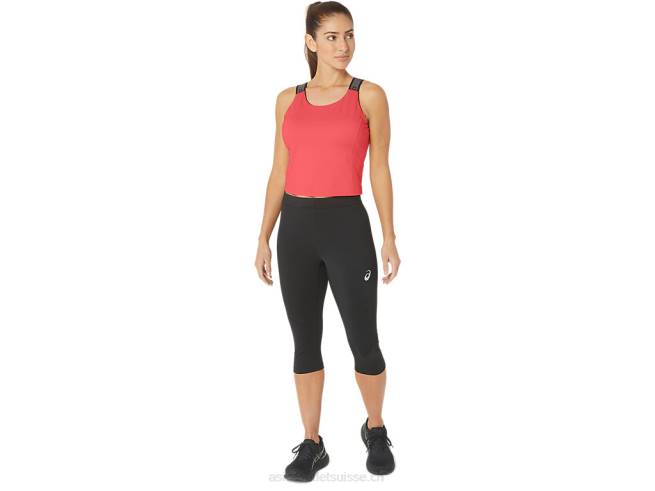 débardeur court sana coupe femme corail flamboyant Asics L6N0K2279