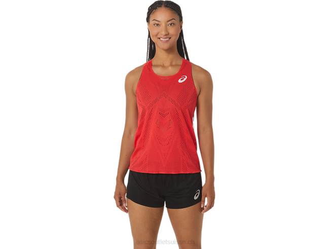 débardeur femme actibreeze jacquard rouge électrique Asics L6N0K2341