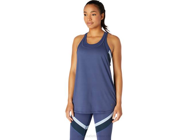 débardeur femme tonnerre bleu Asics L6N0K3750