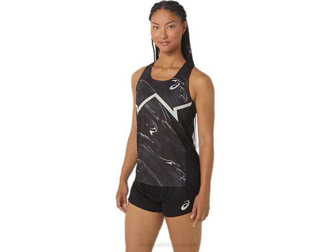 débardeur léger cj-line pour femme performance noir/murmure vert Asics L6N0K2347