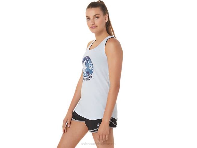 dos nageur relaxant et respirant pour femme ciel doux Asics L6N0K3014