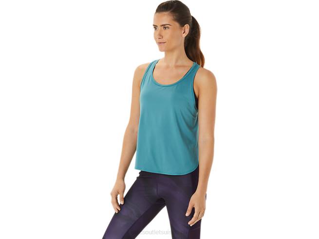 haut sans manches à fentes latérales pour femmes pin brumeux Asics L6N0K2938