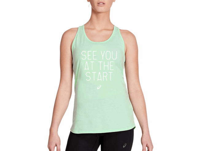 les femmes vous voient au début du débardeur bruyère teinte menthe Asics L6N0K4158