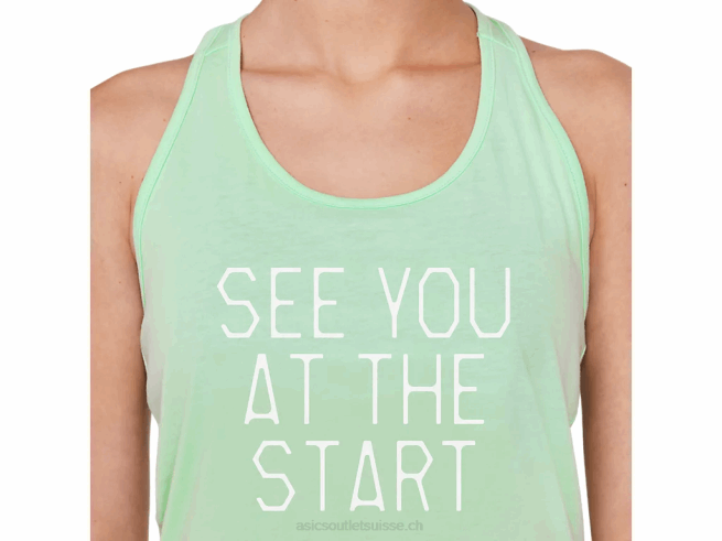 les femmes vous voient au début du débardeur bruyère teinte menthe Asics L6N0K4158