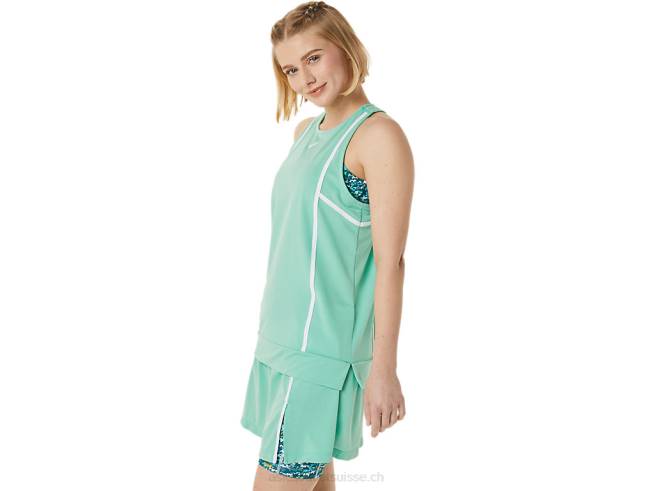 nouveau débardeur strong 92 pour femmes écume de mer/blanc brillant Asics L6N0K3058