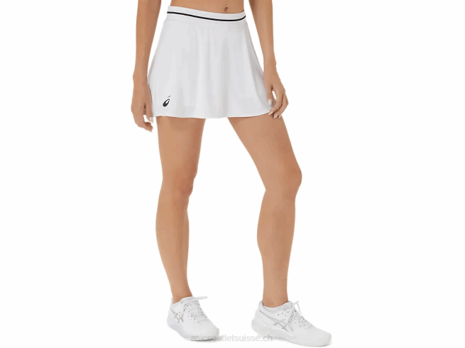 jupe de match femme blanc brillant Asics L6N0K2508