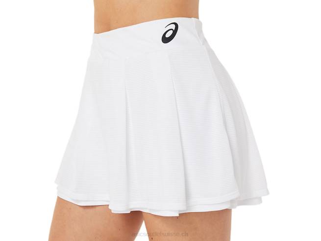 jupe de match femme blanc brillant Asics L6N0K3523