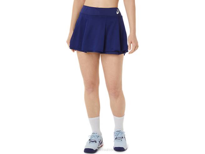 jupe de match femme bleu de plongée Asics L6N0K3041