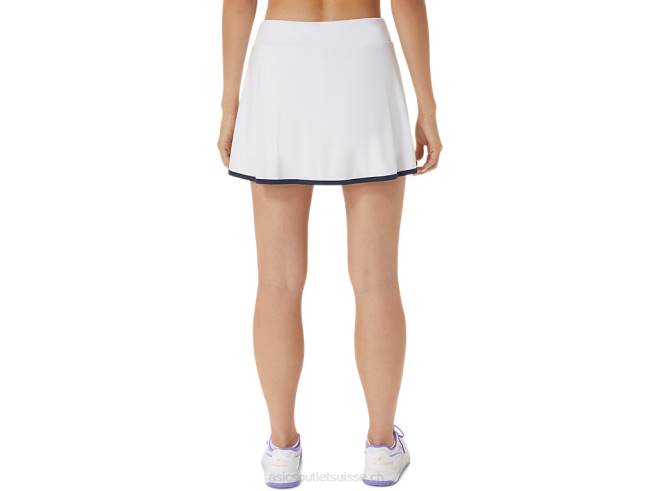 jupe-short femme blanc brillant Asics L6N0K2484