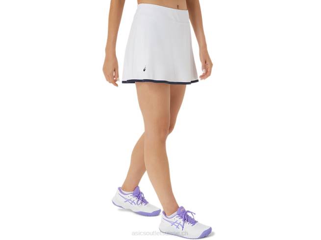 jupe-short femme blanc brillant Asics L6N0K2484