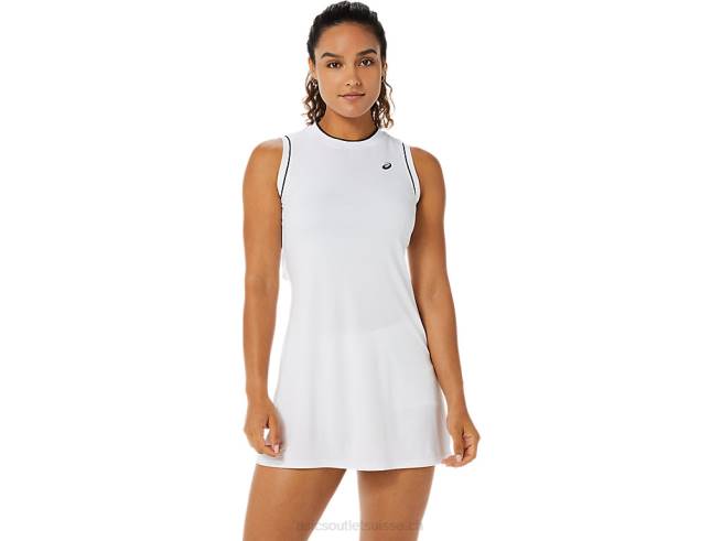 la robe des femmes blanc brillant Asics L6N0K3481