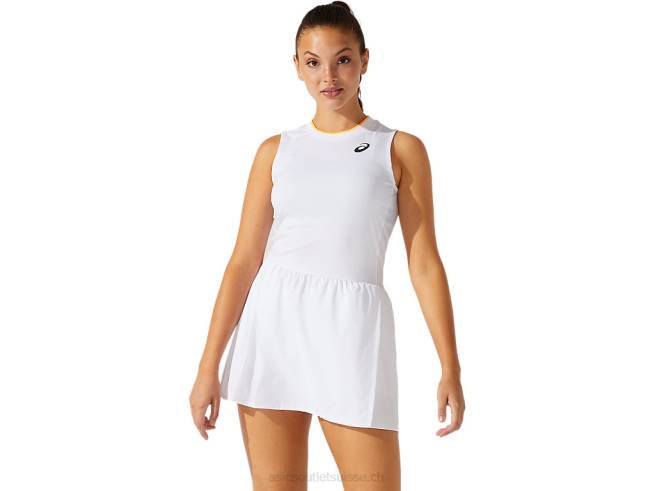 robe de match femme blanc brillant/blanc brillant Asics L6N0K4067