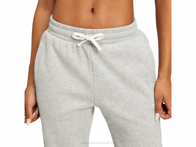 jogging femme polaire gris clair chiné Asics L6N0K4151